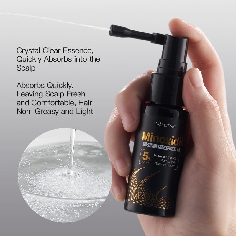 Kormesic Minoxidil 5% Biotin Essence Water, Hair Growth Serum - 30ml