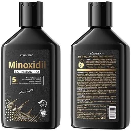 Kormesic Minoxidil With Biotin Shampoo 5%, Hair Growth Formula 200ml