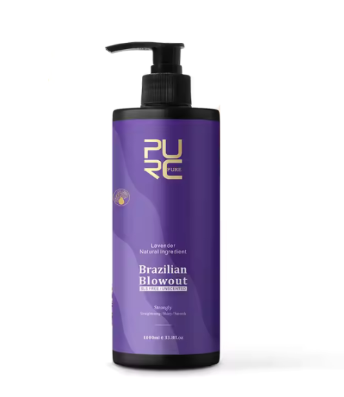Pure Brazilian Keratin Hair Treatment Straightener – Professional Anti-Frizz Smoothing System (1000ml)