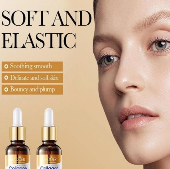 Sadoer Collagen Face Serum with Hyaluronic Acid – Hydrating & Anti-Aging Skin Care (30ml)