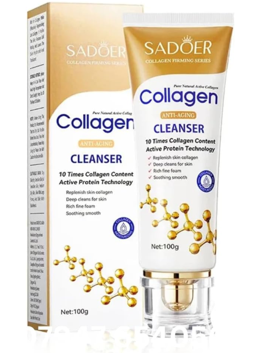 Sadoer Collagen Cleanser with Protein Technology – Hydrating & Firming Face Wash (100ml)
