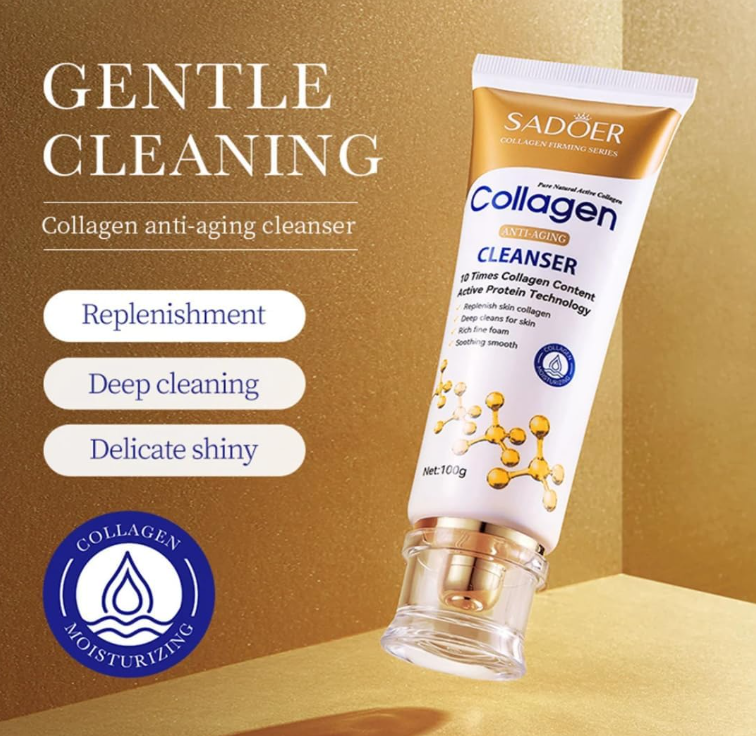 Sadoer Collagen Cleanser with Protein Technology – Hydrating & Firming Face Wash (100ml)